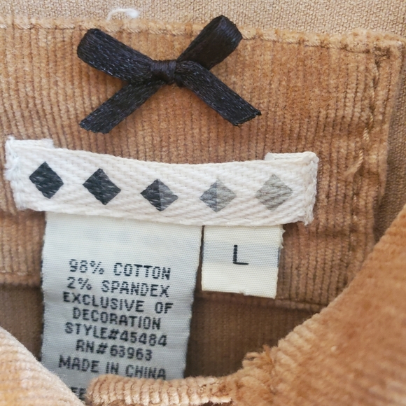 Tan corduroy jacket with jeweled buttons - Picture 5 of 8